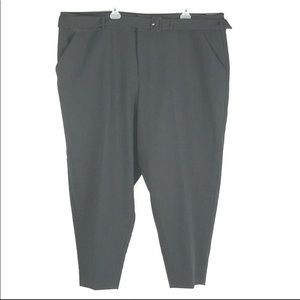 Torrid 26 belted trouser Pants High Rise straight leg Woven Rayon blend